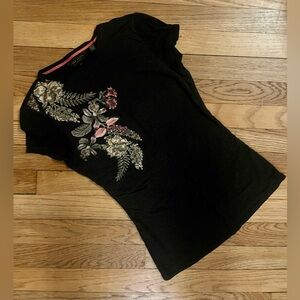 Ted Baker London jeweled floral print fitted top